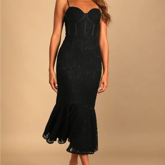 COPY - NWT Lulus Black Lace Dress - Picture 5 of 6